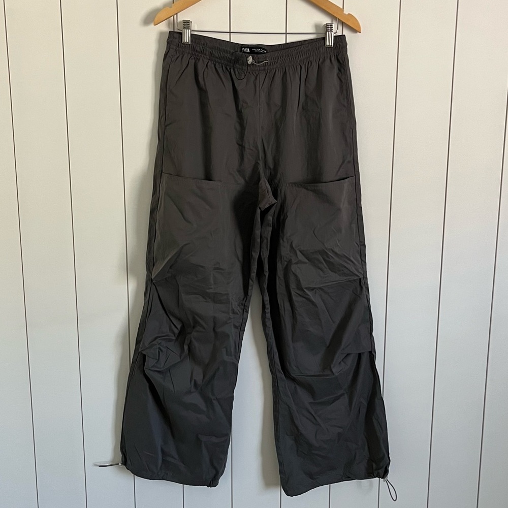 Zara Grey Parachute Pants